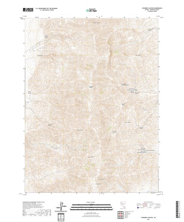 Congress Canyon topographic map thumbnail