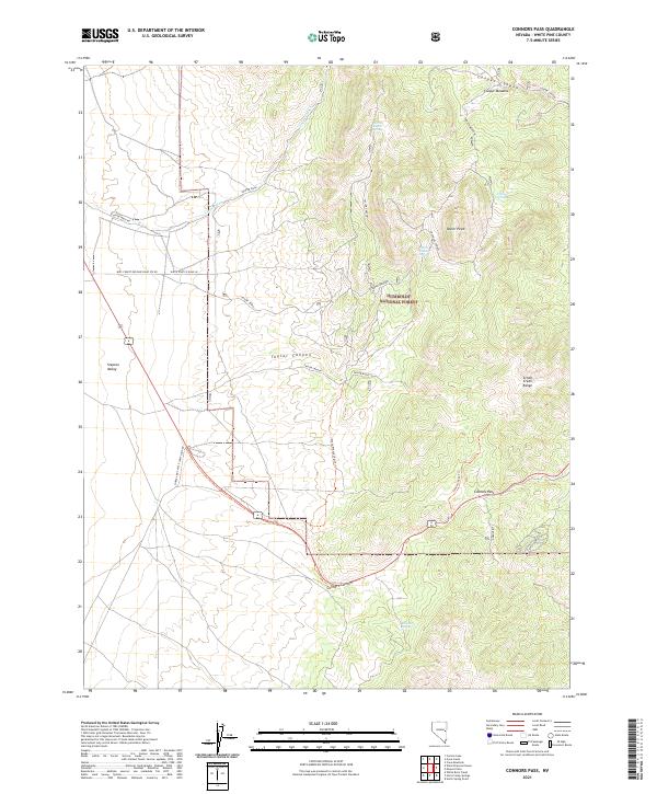 Connors Pass topographic map thumbnail