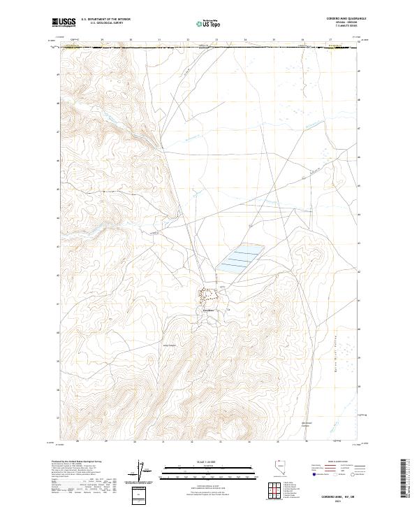 Cordero Mine topographic map thumbnail