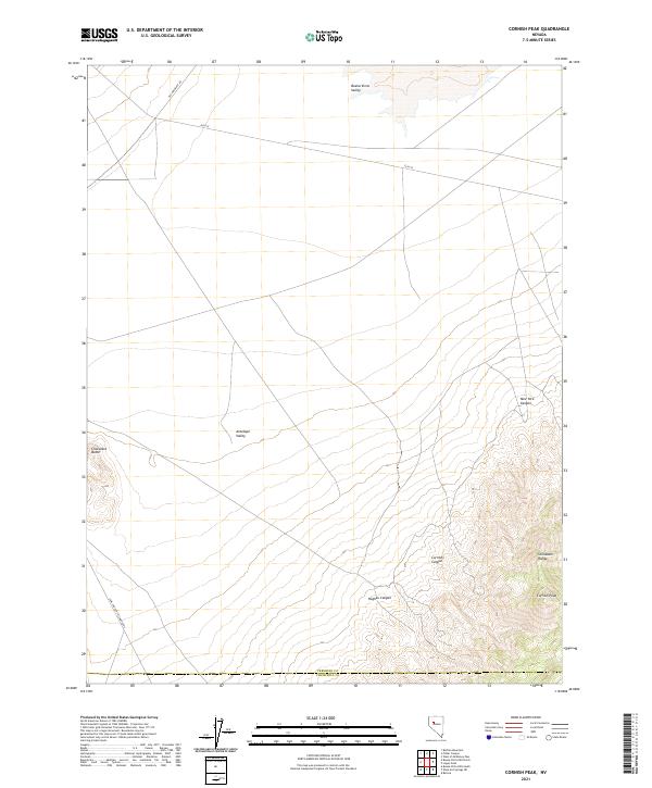 Cornish Peak topographic map thumbnail