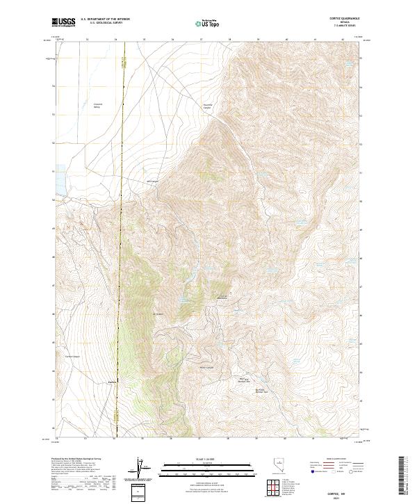 Cortez topographic map thumbnail