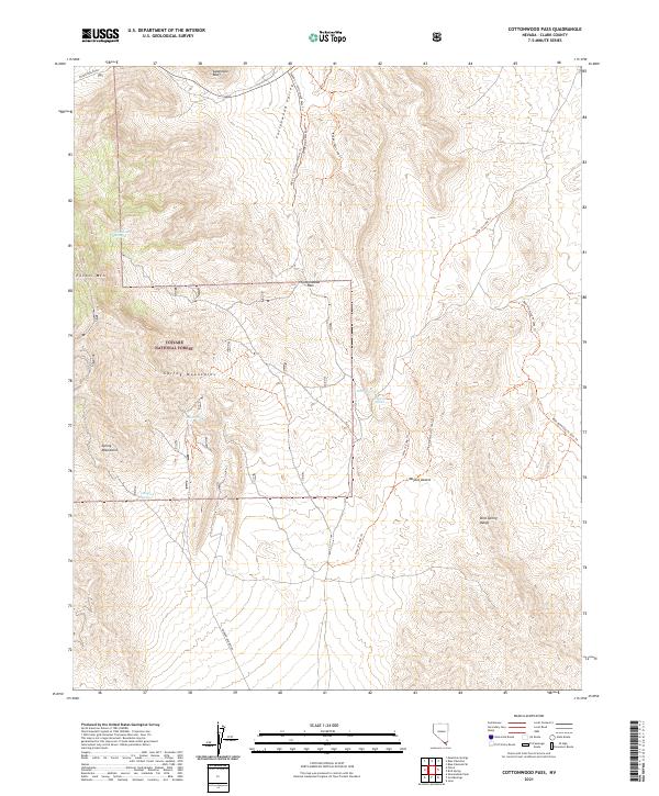 Cottonwood Pass topographic map thumbnail