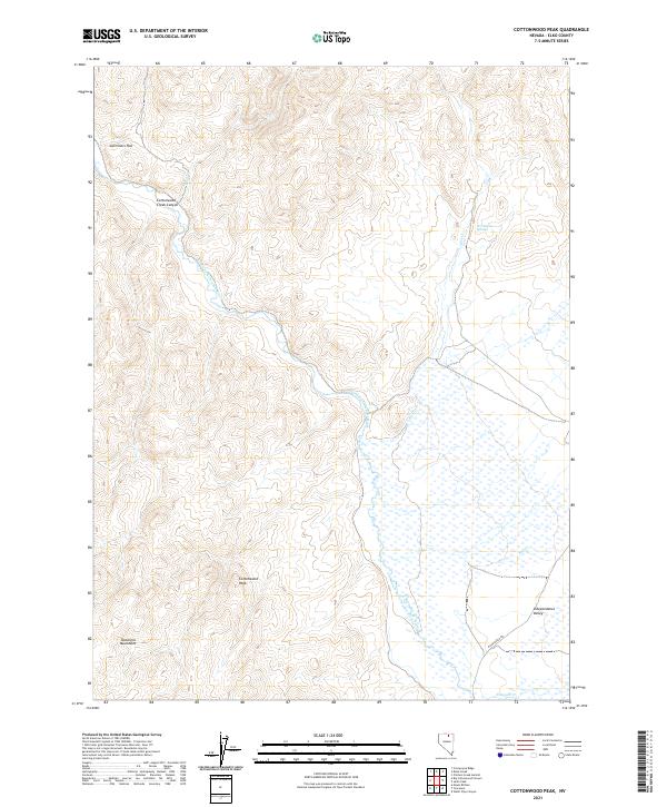Cottonwood Peak topographic map thumbnail
