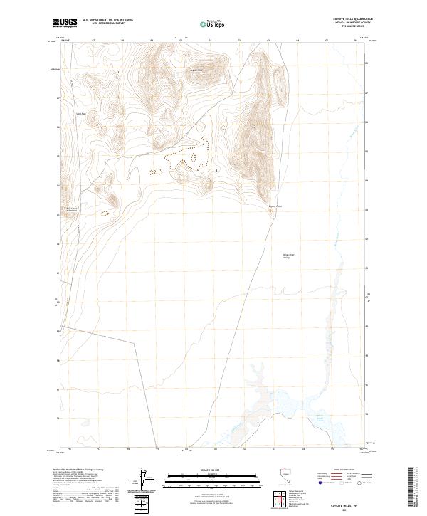 Coyote Hills topographic map thumbnail