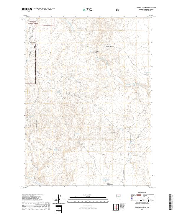 Coyote Mountain topographic map thumbnail