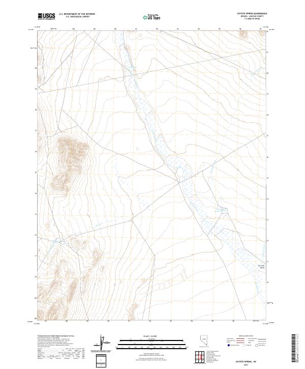 Coyote Spring topographic map thumbnail