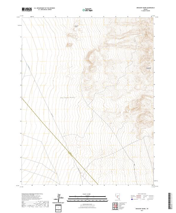 Crescent Dunes topographic map thumbnail
