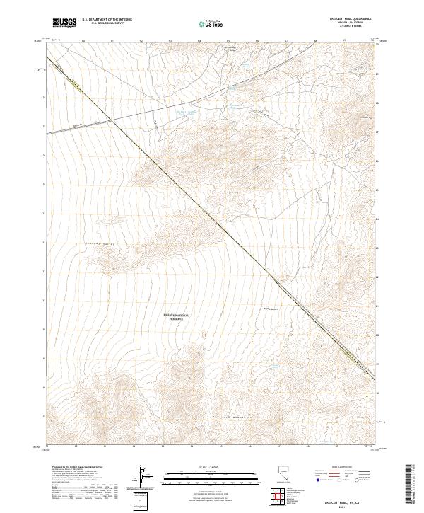 Crescent Peak topographic map thumbnail