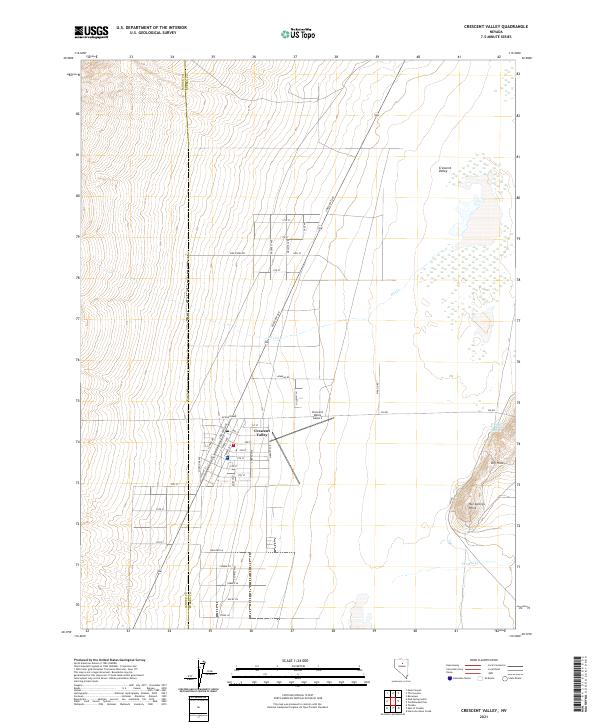 Crescent Valley topographic map thumbnail