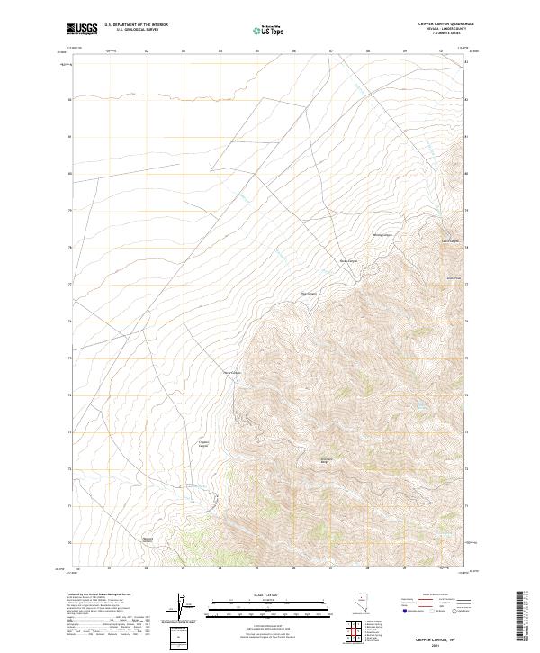 Crippen Canyon topographic map thumbnail