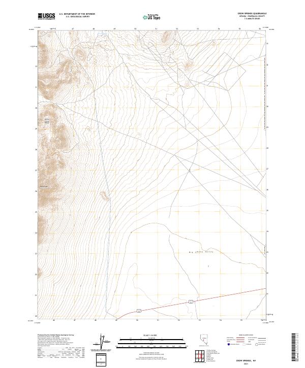 Crow Springs topographic map thumbnail