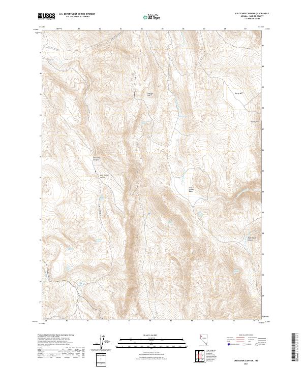 Crutcher Canyon topographic map thumbnail