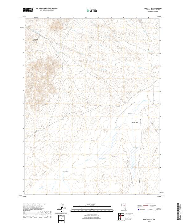 Curlow Flat topographic map thumbnail