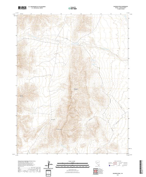 Davidson Peak topographic map thumbnail