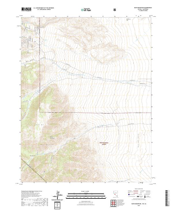 Davis Mountain topographic map thumbnail