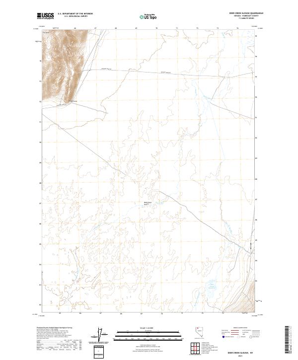 Deer Creek Slough topographic map thumbnail