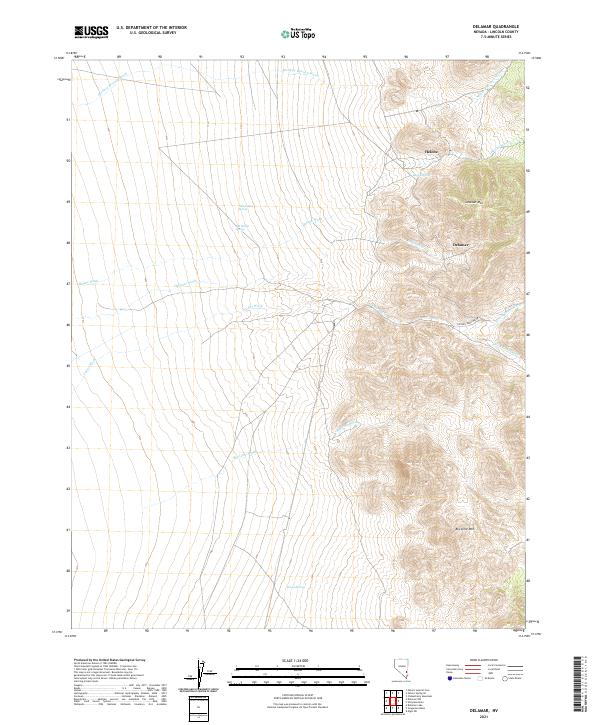 Delamar topographic map thumbnail