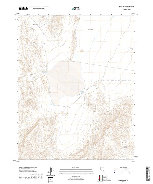 Delamar Lake topographic map thumbnail