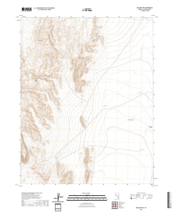 Delamar NW topographic map thumbnail
