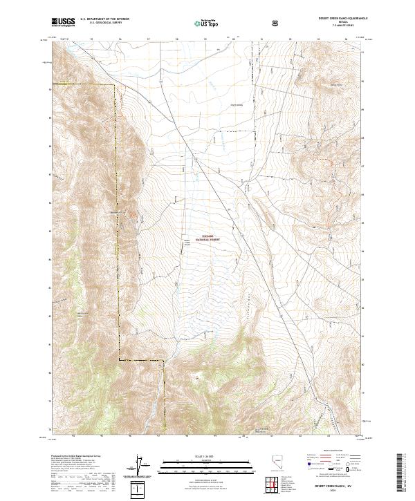 Desert Creek Ranch topographic map thumbnail