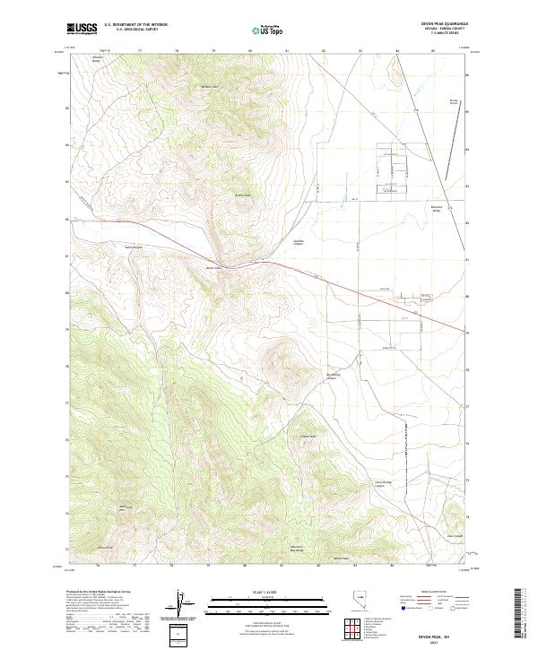 Devon Peak topographic map thumbnail