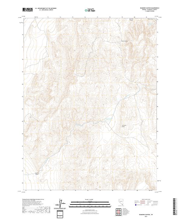 Diamond Canyon topographic map thumbnail
