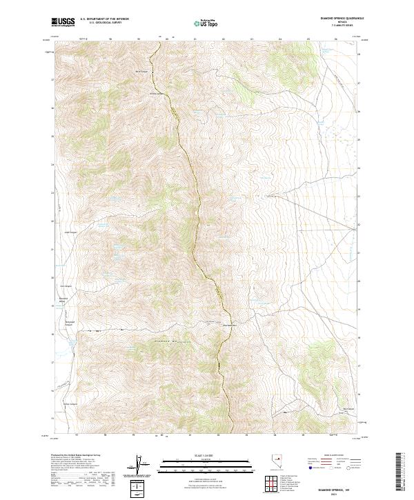 Diamond Springs topographic map thumbnail