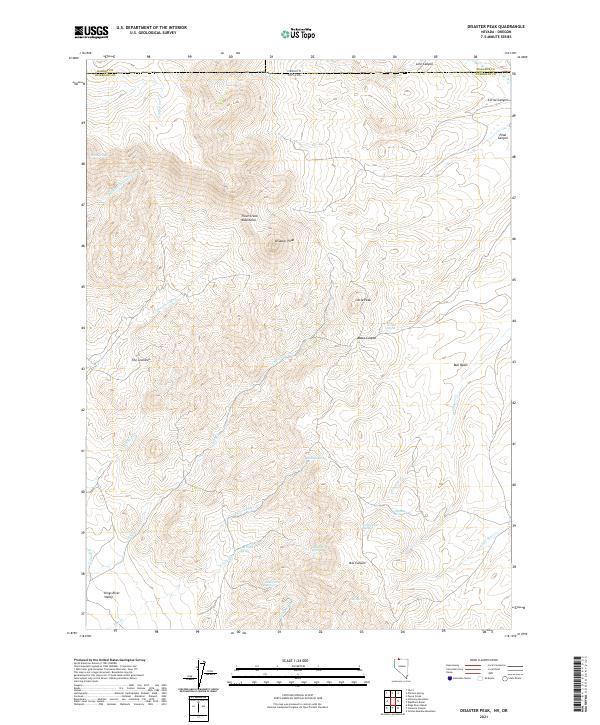 Disaster Peak topographic map thumbnail