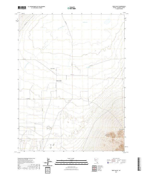Dixie Valley 2021 topographic map thumbnail