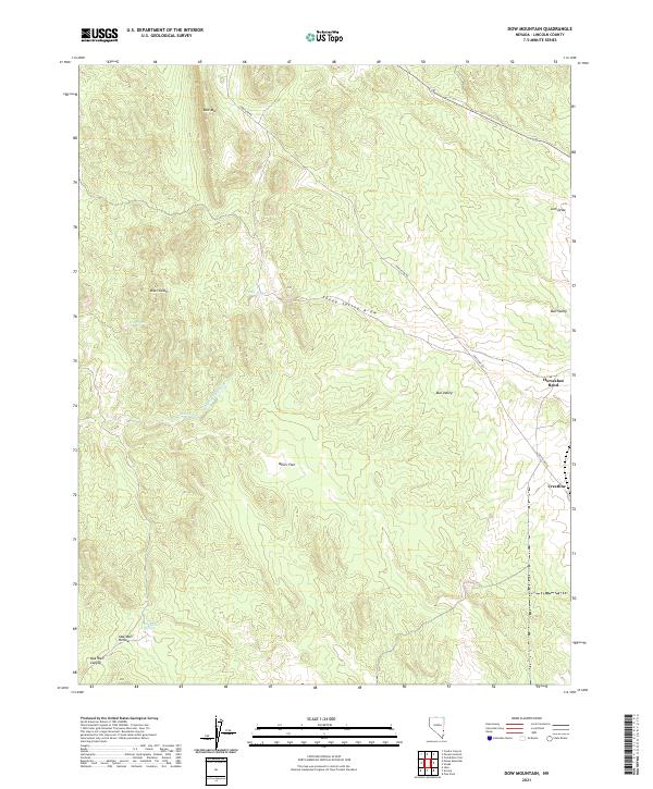 Dow Mountain 2021 topographic map thumbnail