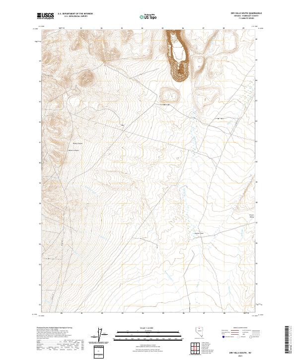 Dry Hills South topographic map thumbnail