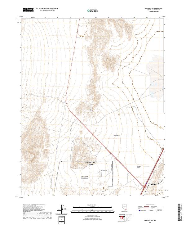 Dry Lake NW 2021 topographic map thumbnail