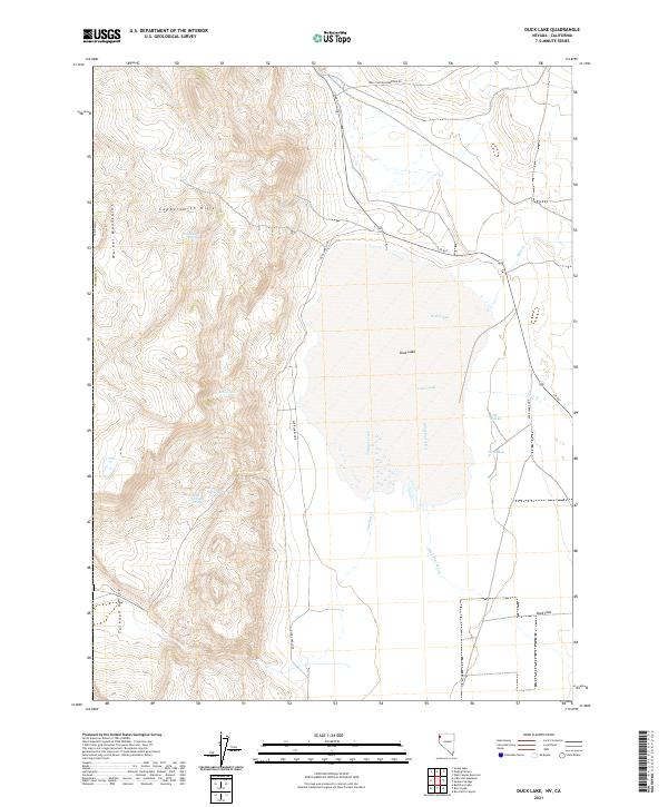 Duck Lake 2021 topographic map thumbnail