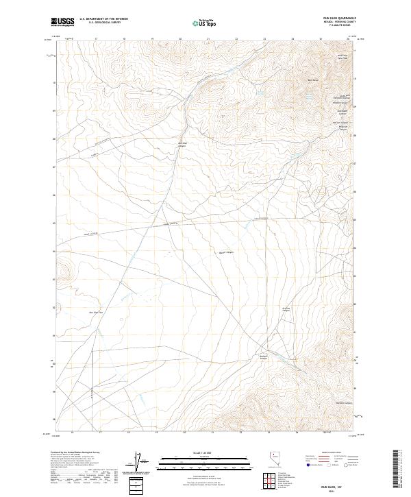Dun Glen 2021 topographic map thumbnail