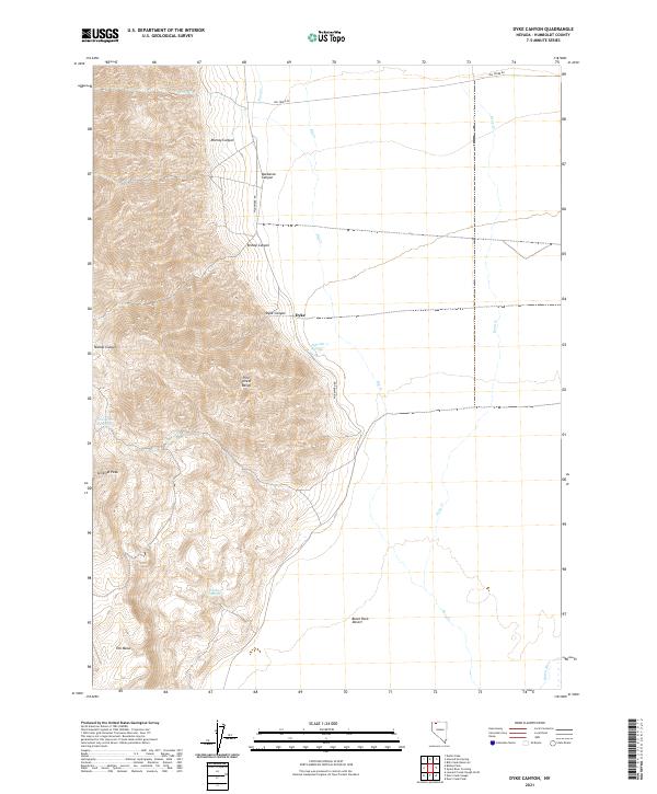 Dyke Canyon topographic map thumbnail