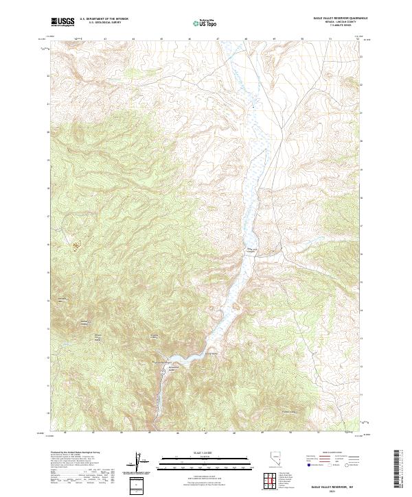 Eagle Valley Reservoir topographic map thumbnail