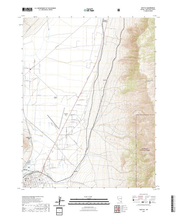 East Ely 2021 topographic map thumbnail