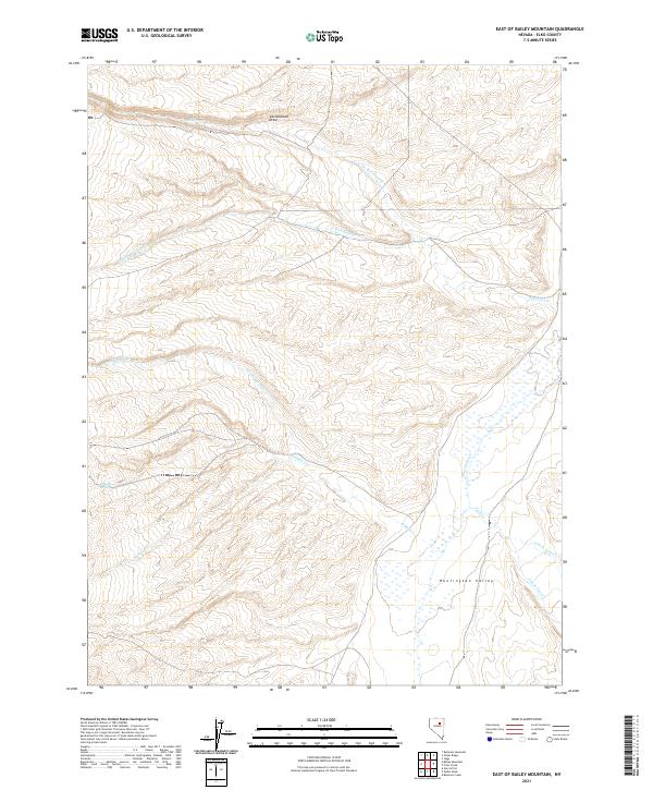 East of Bailey Mountain topographic map thumbnail