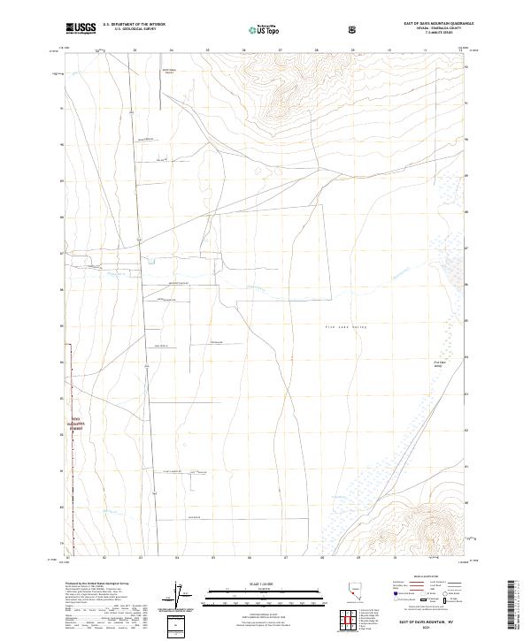 East of Davis Mountain topographic map thumbnail