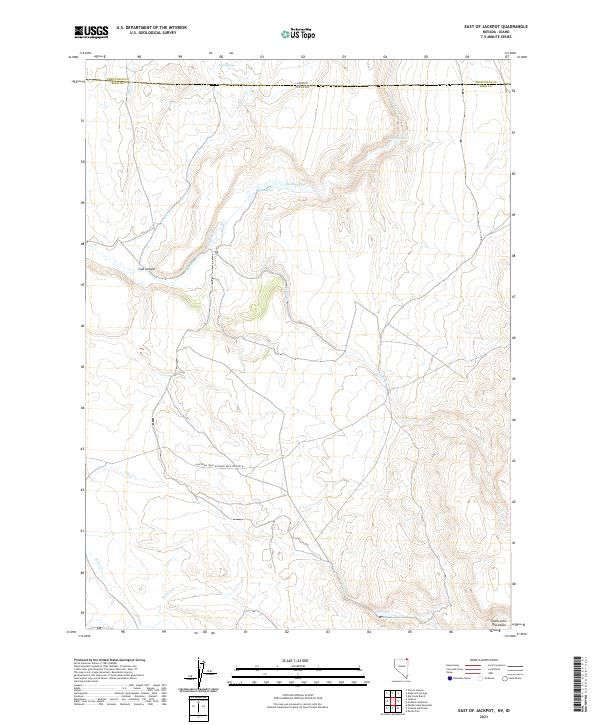 East of Jackpot topographic map thumbnail
