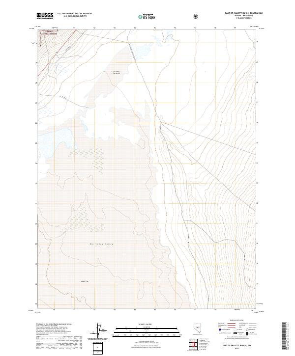 East of Millett Ranch topographic map thumbnail