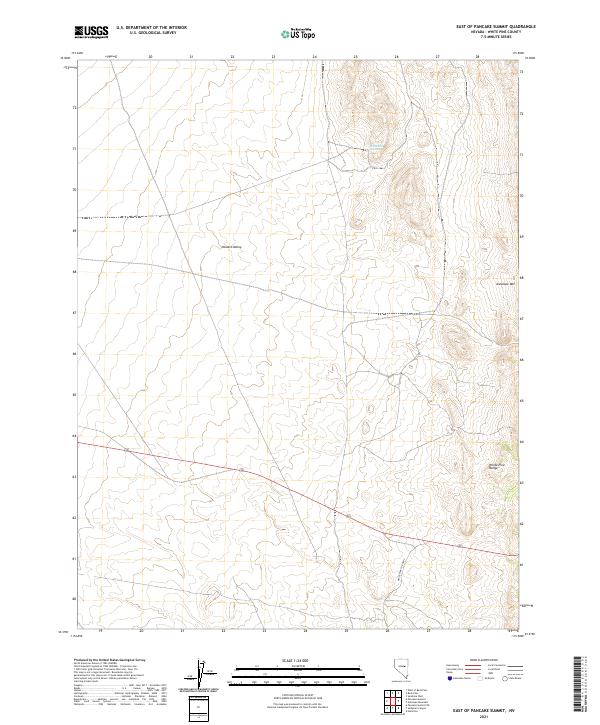 East of Pancake Summit topographic map thumbnail