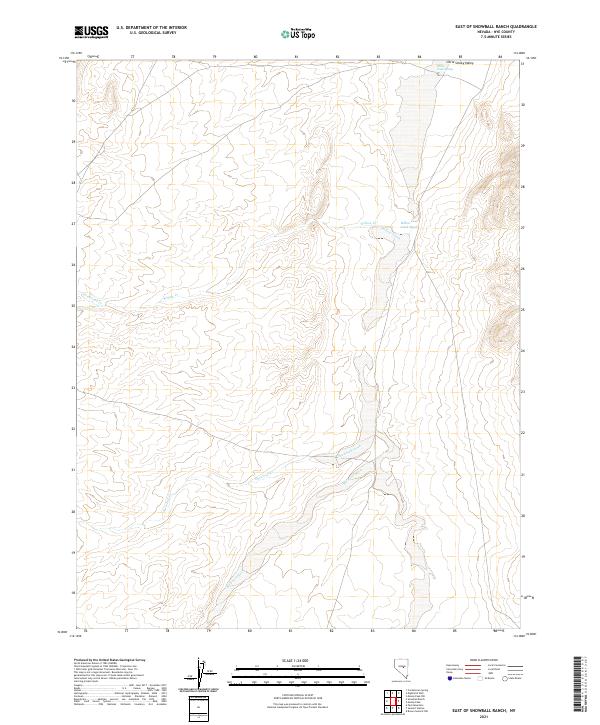 East of Snowball Ranch topographic map thumbnail