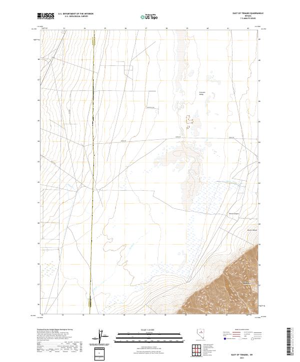 East of Tenabo topographic map thumbnail