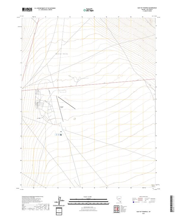 East of Tonopah topographic map thumbnail