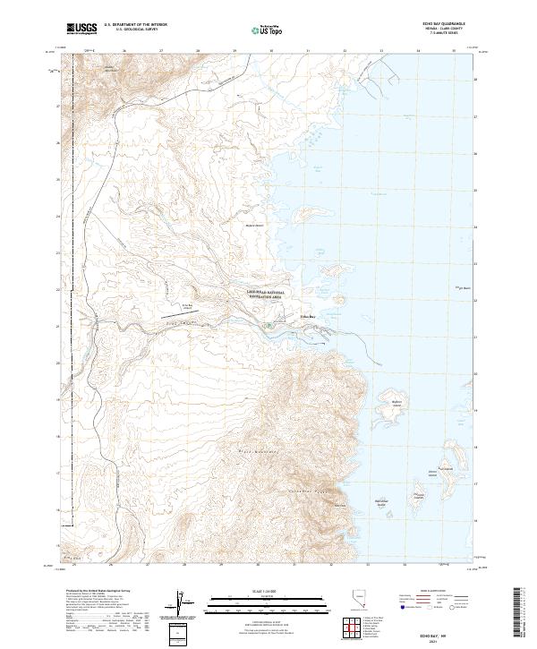 Echo Bay 2021 topographic map thumbnail
