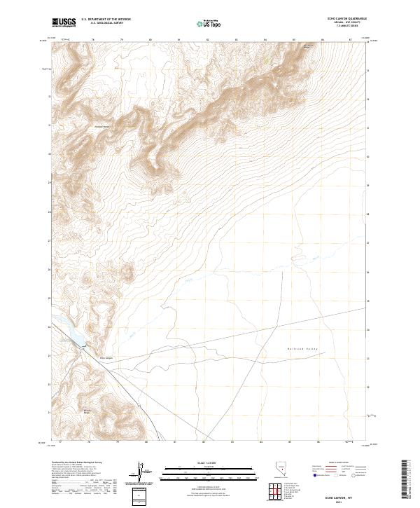 Echo Canyon 2021 topographic map thumbnail