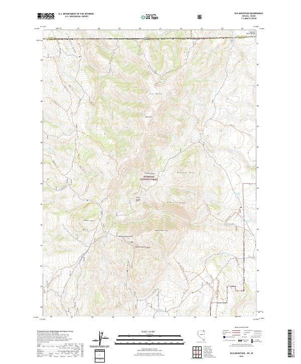 Elk Mountain 2021 topographic map thumbnail