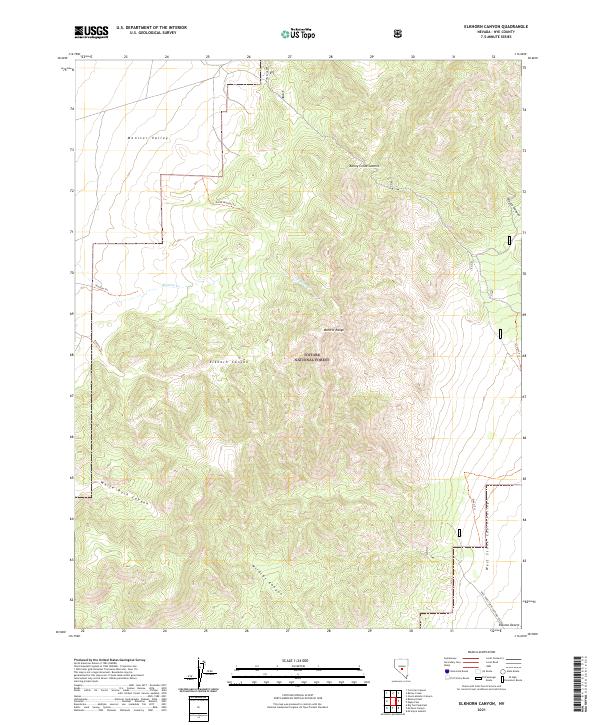 Elkhorn Canyon topographic map thumbnail