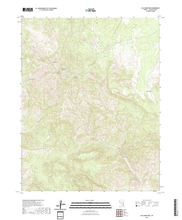 Ella Mountain 2021 topographic map thumbnail